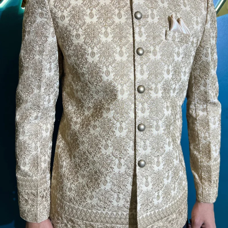 Royal Gold Embroidered Prince Coat